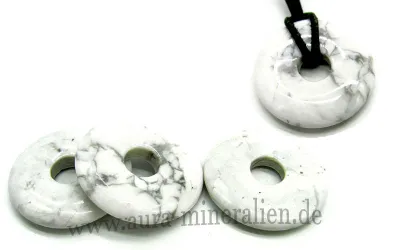 Marmorierter Magnesit Donut Anhä...