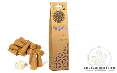 Natürliche Lavendel Jumbo Räucherkegel mit Keramikhalter und nachhaltiger Verpackung