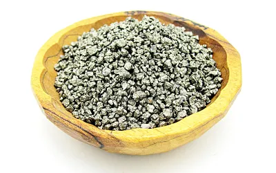 Feiner metallischer Pyrit Gries 1-3mm Mini Nuggets aus Peru für Bastelarbeiten