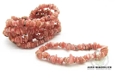Rhodochrosit Splitterarmband in intensiven Rosatönen aus Argentinien