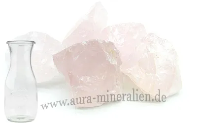 100g Rosenquarz Rohsteine für di...