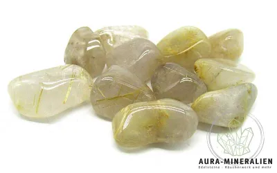 Rutilquarz Trommelstein aus Bras...