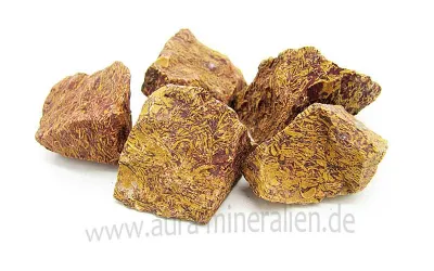 Braune Schlangenjaspis Rohsteine aus Rajasthan Indien