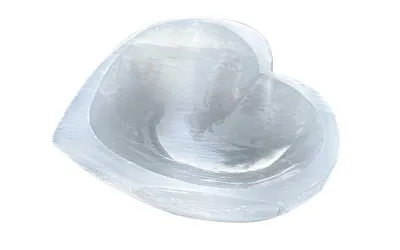 Selenit Schale Herzform 12  cm