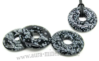 Schneeflockenobsidian Donut mit ...