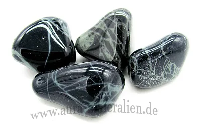 Spiderweb Obsidian als Trommelst...