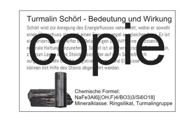 Infokarte Turmalin Schörl (schwa...