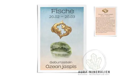 Fische Astrokarte mit Mookait Tr...