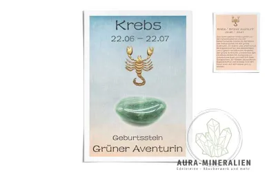 Krebs Astrokarte mit grünem Aven...