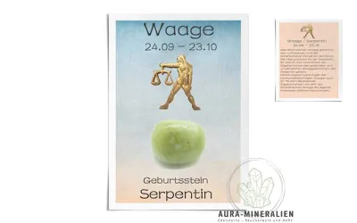 Waage Astrokarte mit Serpentin T...