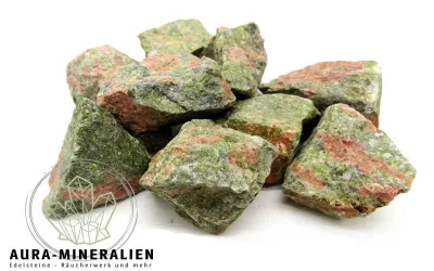 Grün-roter Unakit Rohstein für R...
