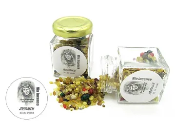 Bunte Räuchermischung Jerusalem im 50ml Glas